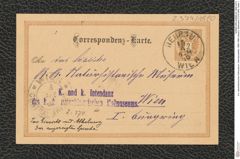 k.k. naturhistorisches Hofmuseum, Intendanzakten 1885-1896 (Hauer), Aktenzahl Z.374/1890, Seite 1